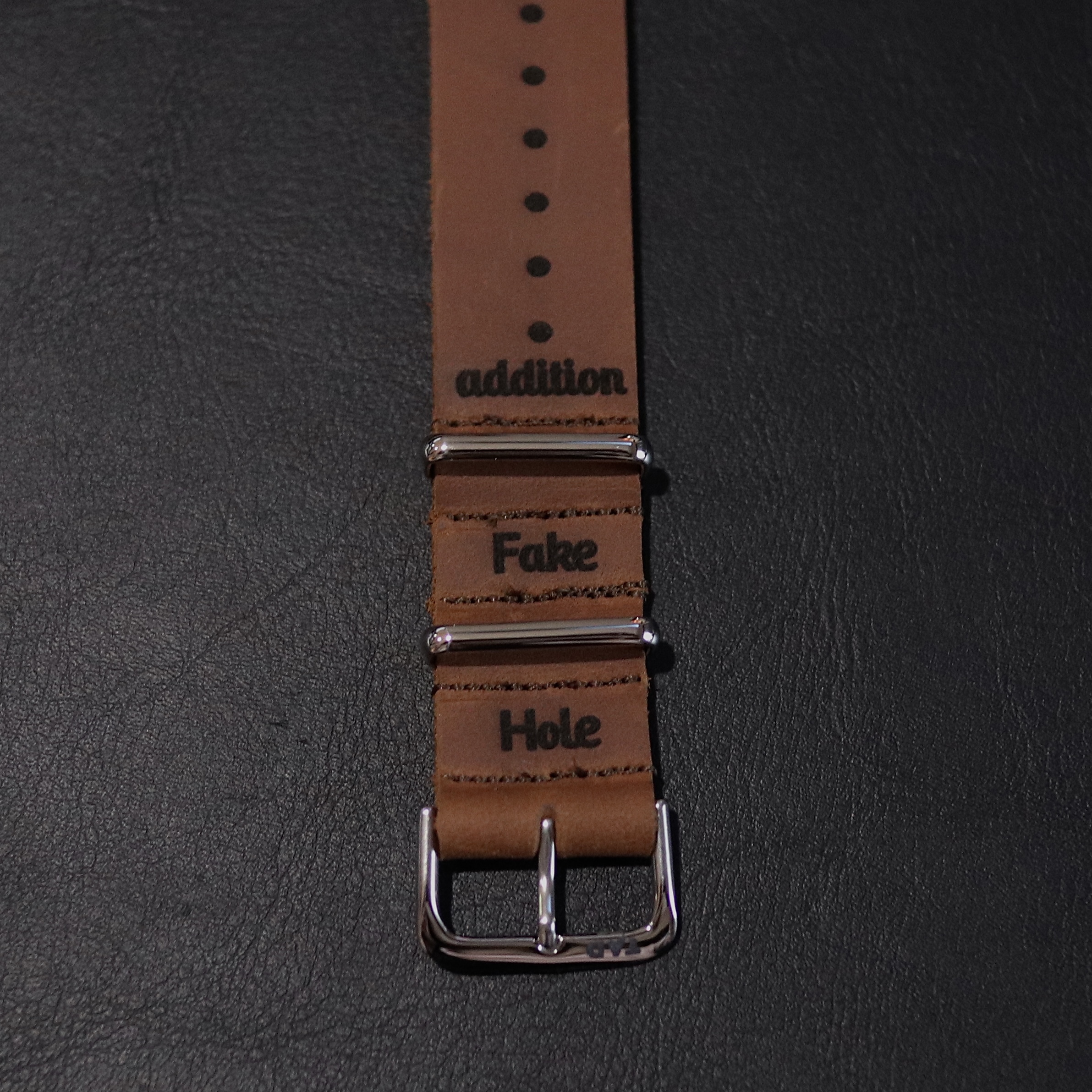 【TAD STRAP】collab addition / Leather NATO・Fake Hole画像