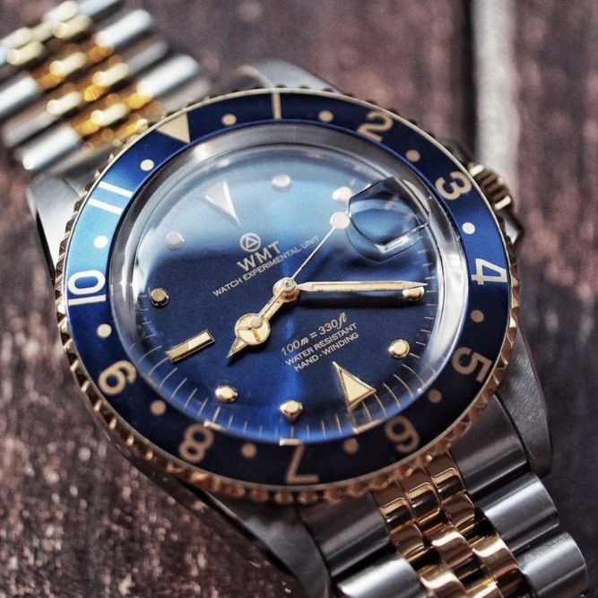 【WMT WATCH】※リクエスト分 Sanford – 2 Tone / Blue bezel Aged Editionの画像