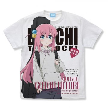 【XLサイズ】ぼっち・ざ・ろっく! 描き下ろし 後藤ひとり フルグラフィックTシャツ ストリートファッションVer./WHITE-XLの画像