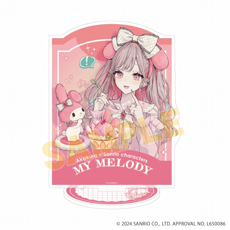 アクリルスタンド「赤倉×サンリオキャラクターズ」30/マイメロディ（コラボイラスト）の画像