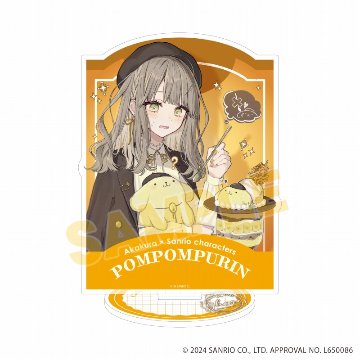 アクリルスタンド「赤倉×サンリオキャラクターズ」28/ポムポムプリン（コラボイラスト）の画像