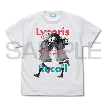 【Lサイズ】リコリス・リコイル 千束&たきな Tシャツ WHITE L画像