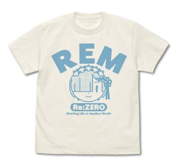 【Lサイズ】Re:ゼロから始める異世界生活 レム フェイス Tシャツ VANILLA WHITE / L画像
