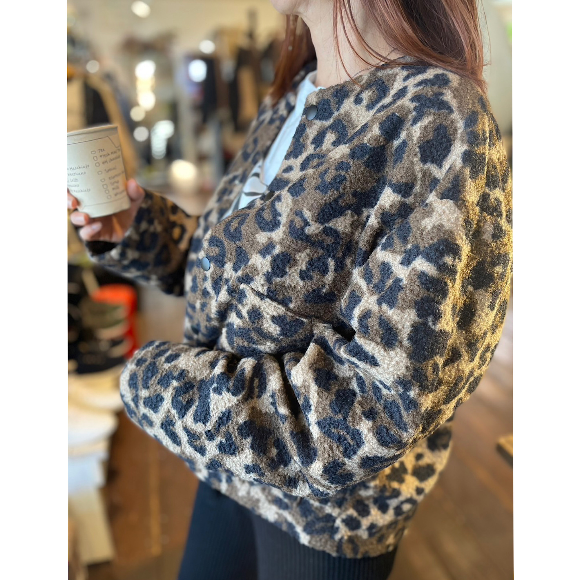 Johnbull(ジョンブル) ボアカーディガン（WOMENS）の画像