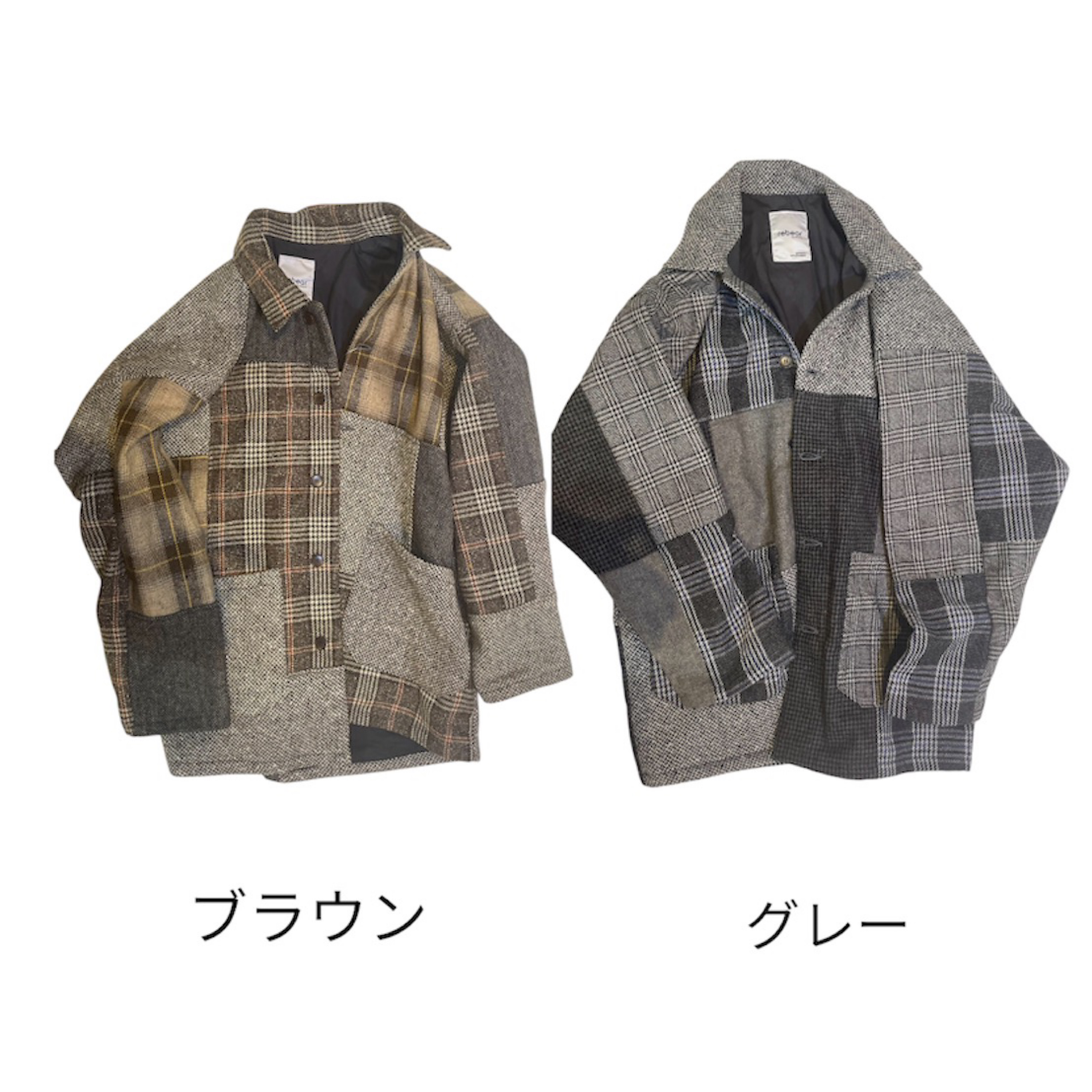 Johnbull(ジョンブル) パッチワークツイードジャケットの画像