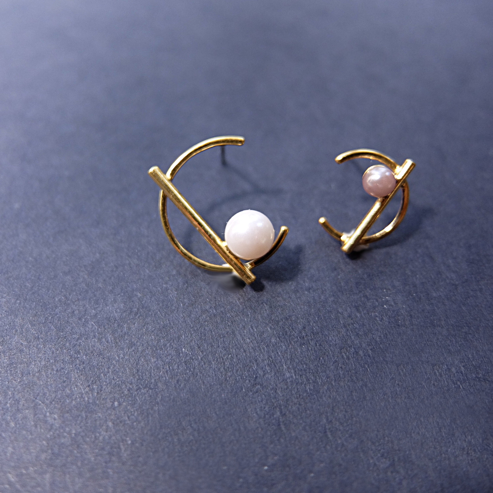 C design　gold　-white pearl×pink-の画像