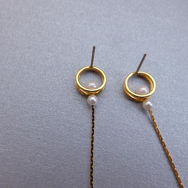 double ring petit long　-gold- の画像