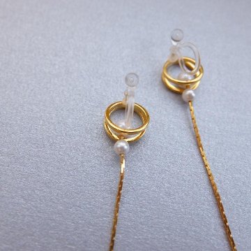 double ring petit long　-gold- の画像