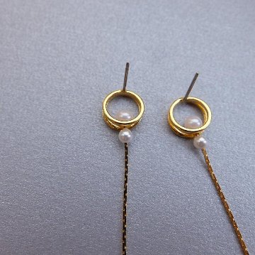 double ring petit long　-gold- の画像