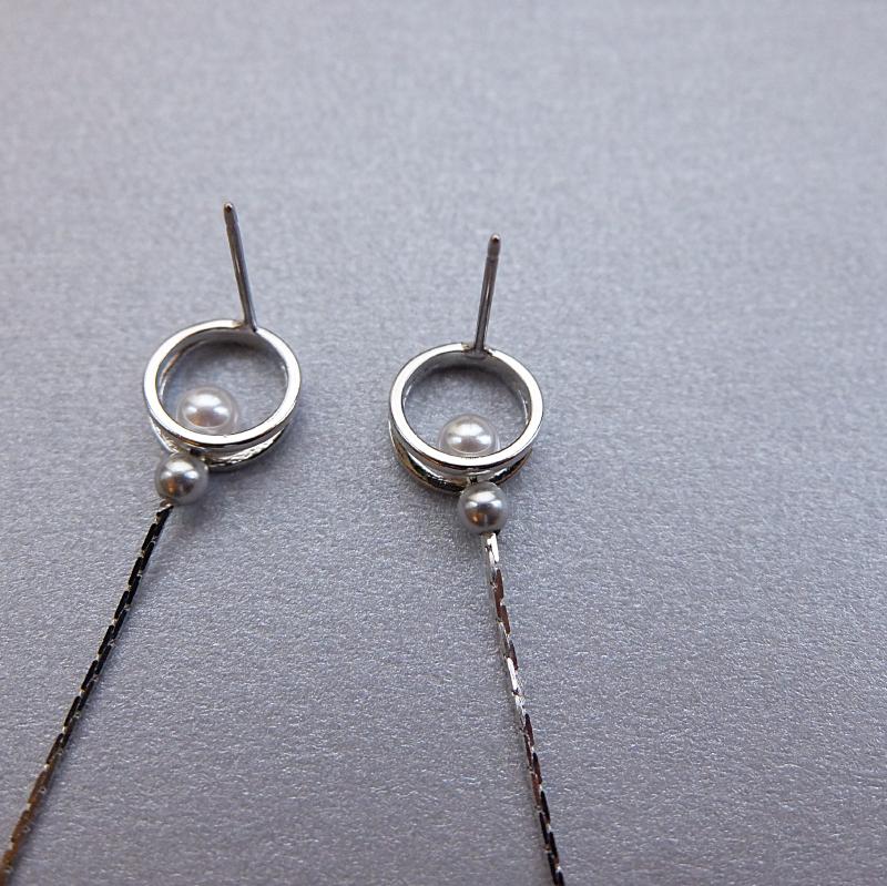 double ring petit long　-silver- の画像