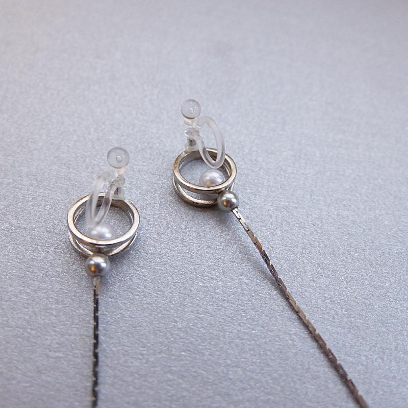 double ring petit long　-silver- の画像