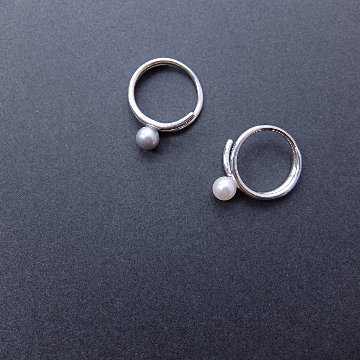 twist ring　-silver925-　(淡水パール)の画像