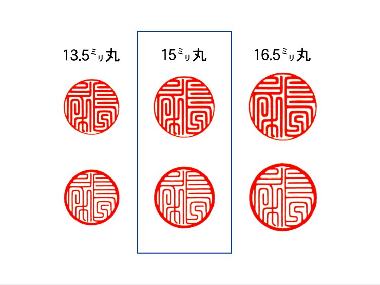 【美印工房】個人銀行印用はんこ：昭和つげ15㍉丸くびれ型画像