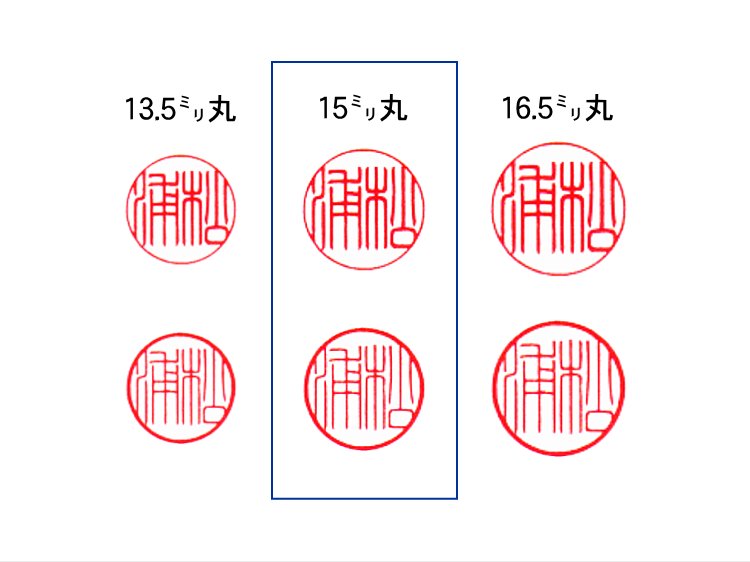 【秀碩の工房】個人銀行印用はんこ：昭和つげ15㍉丸画像