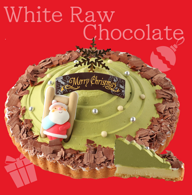 クリスマス限定　抹茶ホワイト生チョコタルトの画像