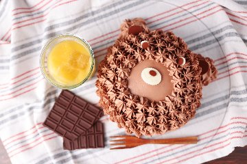 バースデーケーキ　アニマルデコレーションくまの画像