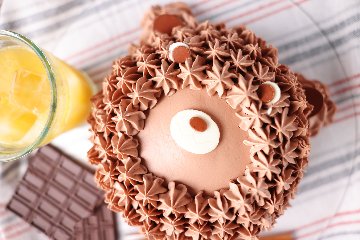 バースデーケーキ　アニマルデコレーションくまの画像