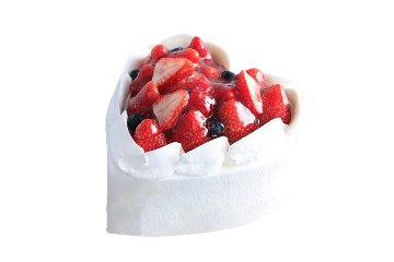 バースデーケーキ　ハートフレイズ画像