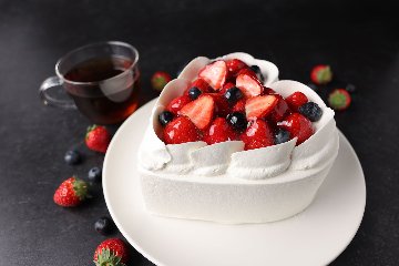 バースデーケーキ　ハートフレイズの画像