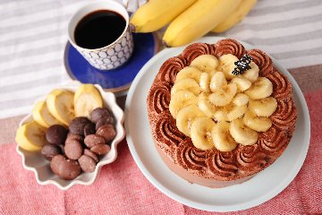 バースデーケーキ　塩キャラメルバナナショコラの画像