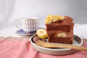 バースデーケーキ　塩キャラメルバナナショコラの画像