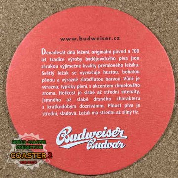 Budweiser Budvar コースターの画像