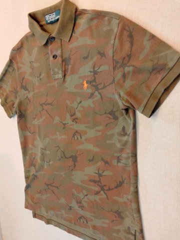 ポロ ラルフローレン Polo Ralph Lauren 迷彩 カモフラージュ ポロシャツ 半袖 シャツ（USED品）画像