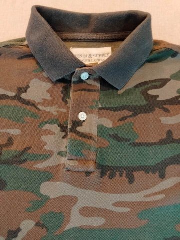 Denim&Supply デニム&サプライ ラルフローレン Ralph Lauren 迷彩 カモフラージュ ポロシャツ 半袖 シャツ（USED品）画像