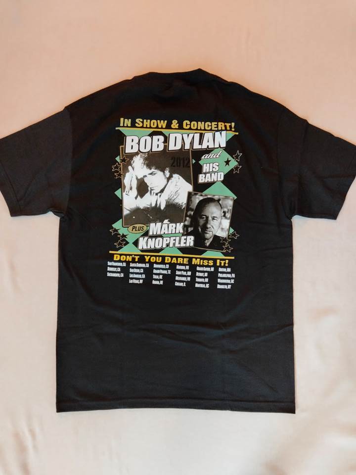 ボブ・ディラン Bob Dylan Tシャツ ブラック マーク・ノップラー L（USED品）画像
