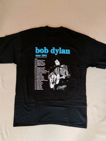 ボブ・ディラン Bob Dylan Tシャツ ブラック 2001 L（USED品）画像