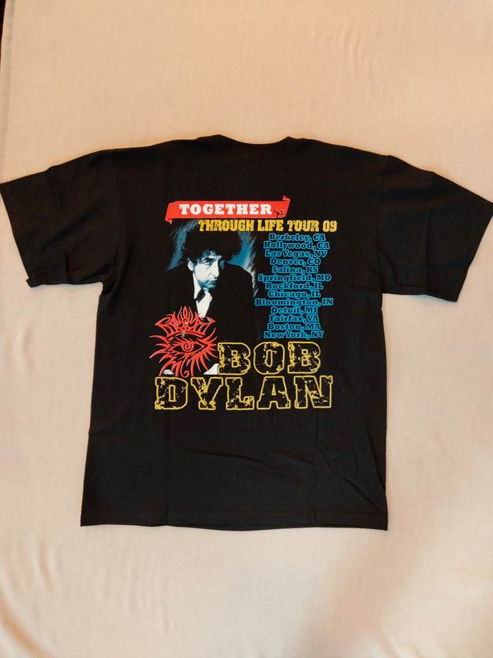 ボブ・ディラン Bob Dylan Tシャツ ブラック 2009 M（USED品）画像