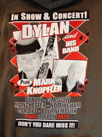 ボブ・ディラン Bob Dylan スウェット パーカー オリーブグリーン M マーク・ノップラー 長袖 フード シャツ（USED品）画像