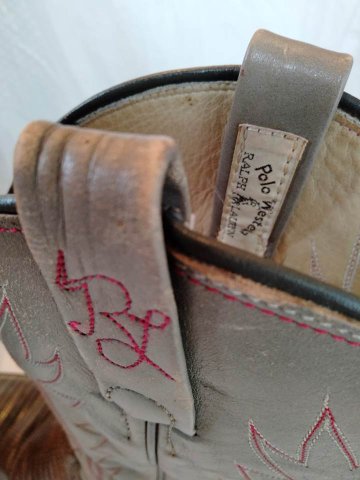 ポロ ウエスタン ラルフローレン Polo Ralph Lauren ウエスタンブーツ カウボーイ ブーツ トニーラマ製（USED品）画像