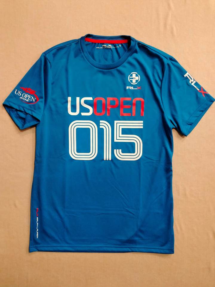RLX アールエルエックス Ralph Lauren ラルフローレン 2015 USオープンテニス Tシャツ ブルー画像
