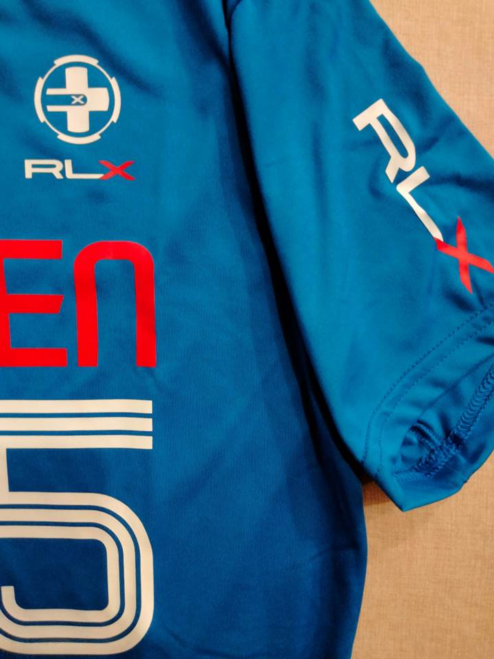 RLX アールエルエックス Ralph Lauren ラルフローレン 2015 USオープンテニス Tシャツ ブルー画像