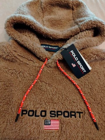 ポロスポーツ ラルフローレン フリース パーカー ブラウン Polo Sportの画像