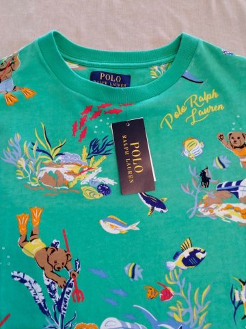 ポロ ラルフローレン Tシャツ ポロベア グリーンの画像