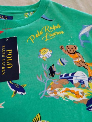 ポロ ラルフローレン Tシャツ ポロベア グリーンの画像