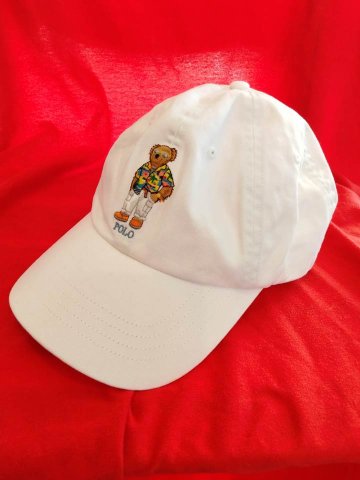 ポロ ラルフローレン キャップ ポロベア ホワイトの画像