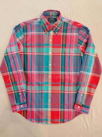 新品タグ付✨ラルフローレン ボタンダウンシャツ マドラスチェック ポニーロゴ 楽天市場】ポロ ラルフローレン メンズ ボタンダウン オックスフォード