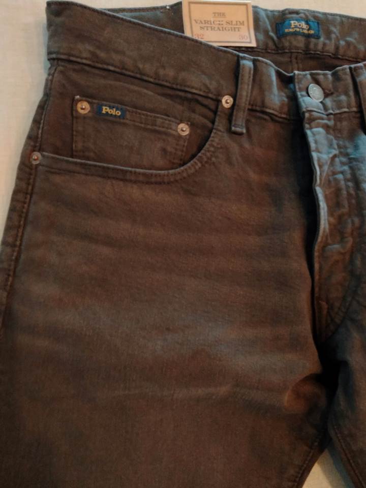 ポロ ラルフローレン ジーンズ ブラウン VARICK SLIM STRAIGHTの画像
