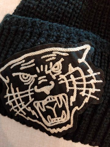 ポロ ラルフローレン ニットキャップ ブラック ポロタイガーの画像
