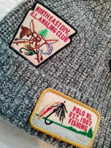 ポロ ラルフローレン ニットキャップ フィッシング ワッペンの画像