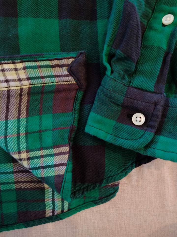 ポロ ラルフローレン ボタンダウンシャツ グリーン ネルシャツの画像