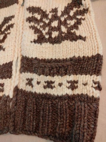 カウチンセーター カナダ製 サンダーバード（USED品）の画像