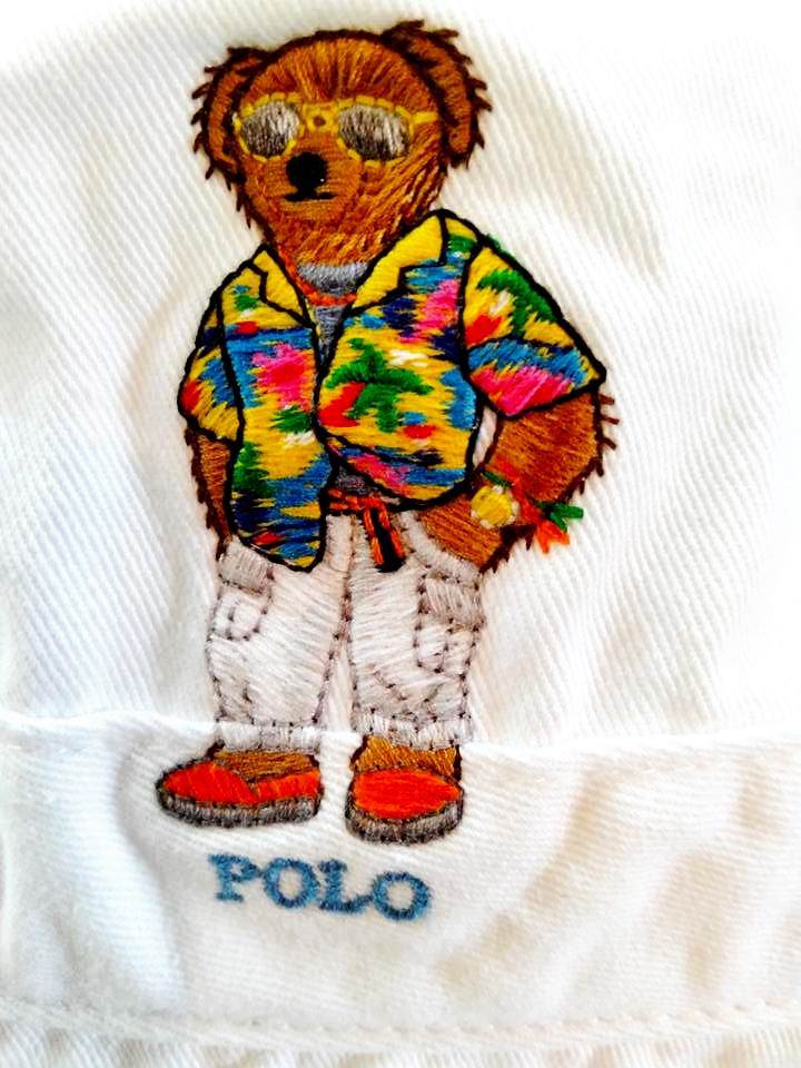 ポロ ラルフローレン ハット ポロベア ホワイトの画像