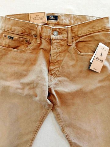 ポロ ラルフローレン ジーンズ ブラウン VARICK SLIM STRAIGHTの画像