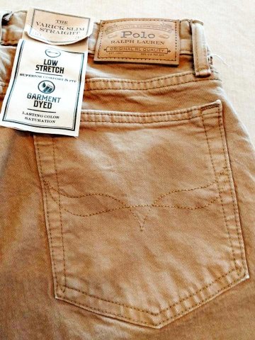 ポロ ラルフローレン ジーンズ ブラウン VARICK SLIM STRAIGHTの画像