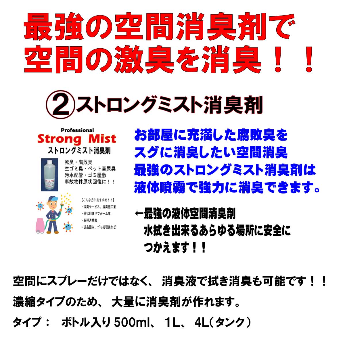 ストロングミスト濃縮消臭液　アンチダメージの画像