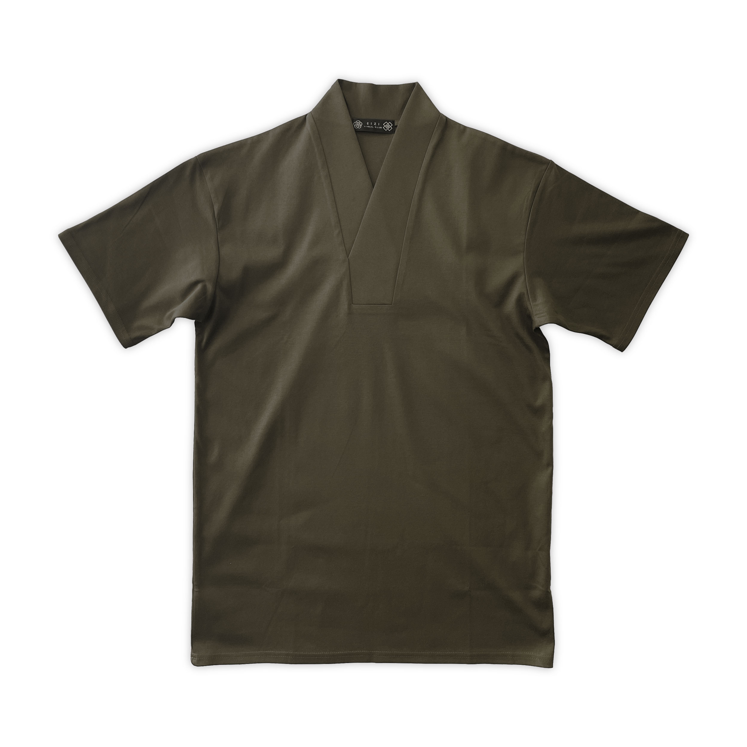 半衿Tシャツ　茶の画像